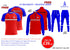 1/4 TRACKSUIT + FREE SHIRT - RED & BLUE